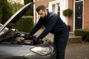 Cambia la batería de tu coche desde casa fácilmente. Ahorra tiempo y evita desplazamientos con un servicio a domicilio profesional y seguro.